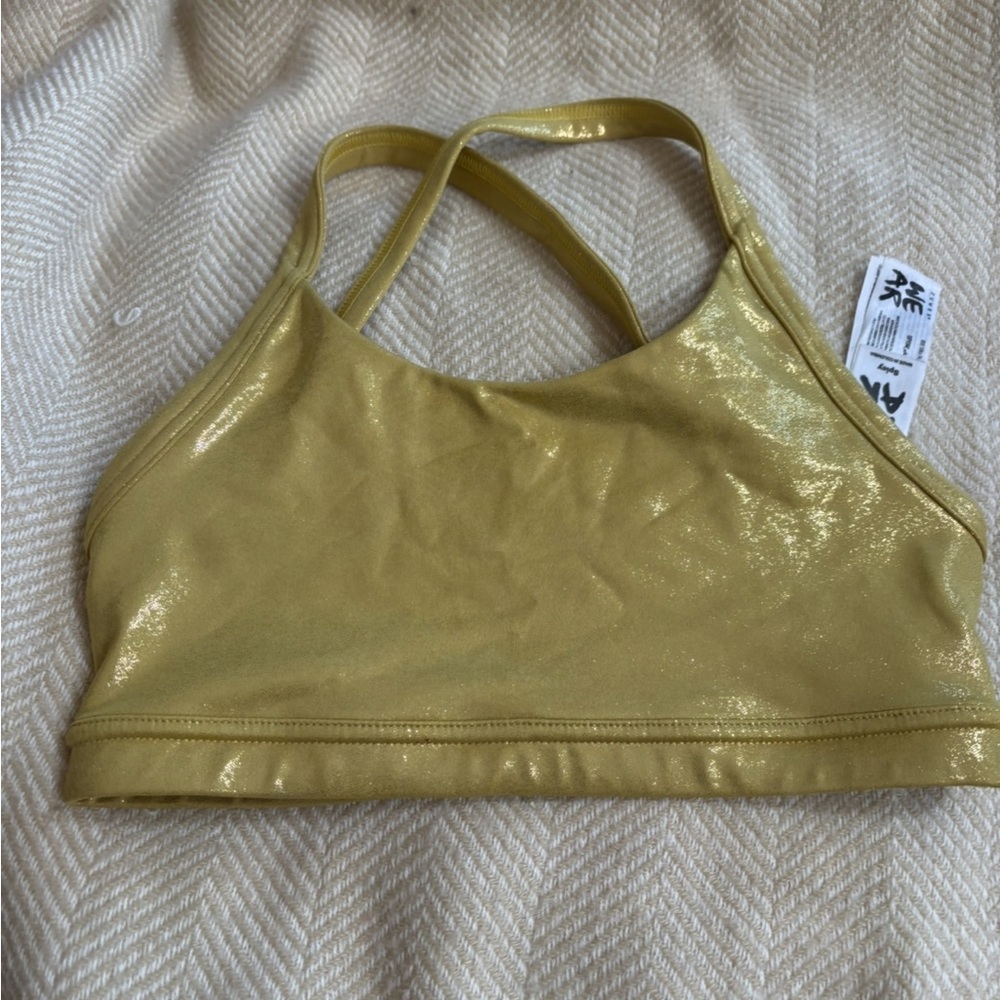Zumba Shiny Gold Sports Bra